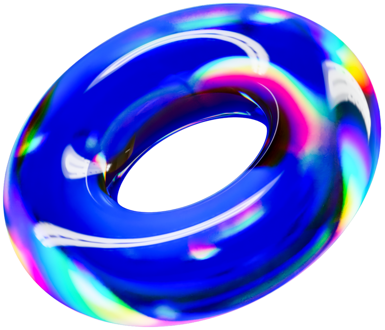 3D Holographic Glass Torus 